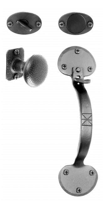 Acorn ATZBD: 10" Bean Handle/Knob Dummy Set - Black Smooth Iron