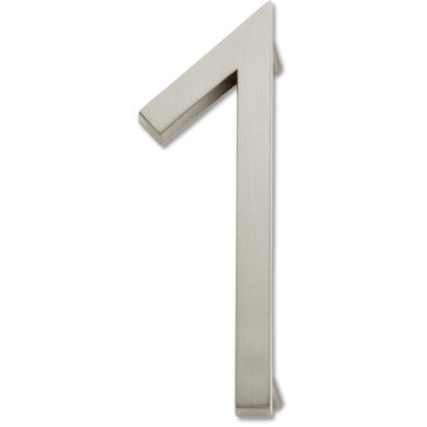 Atlas AVN1-BRN: 4-1/2" Modern Avalon House Number One - Brushed Nickel