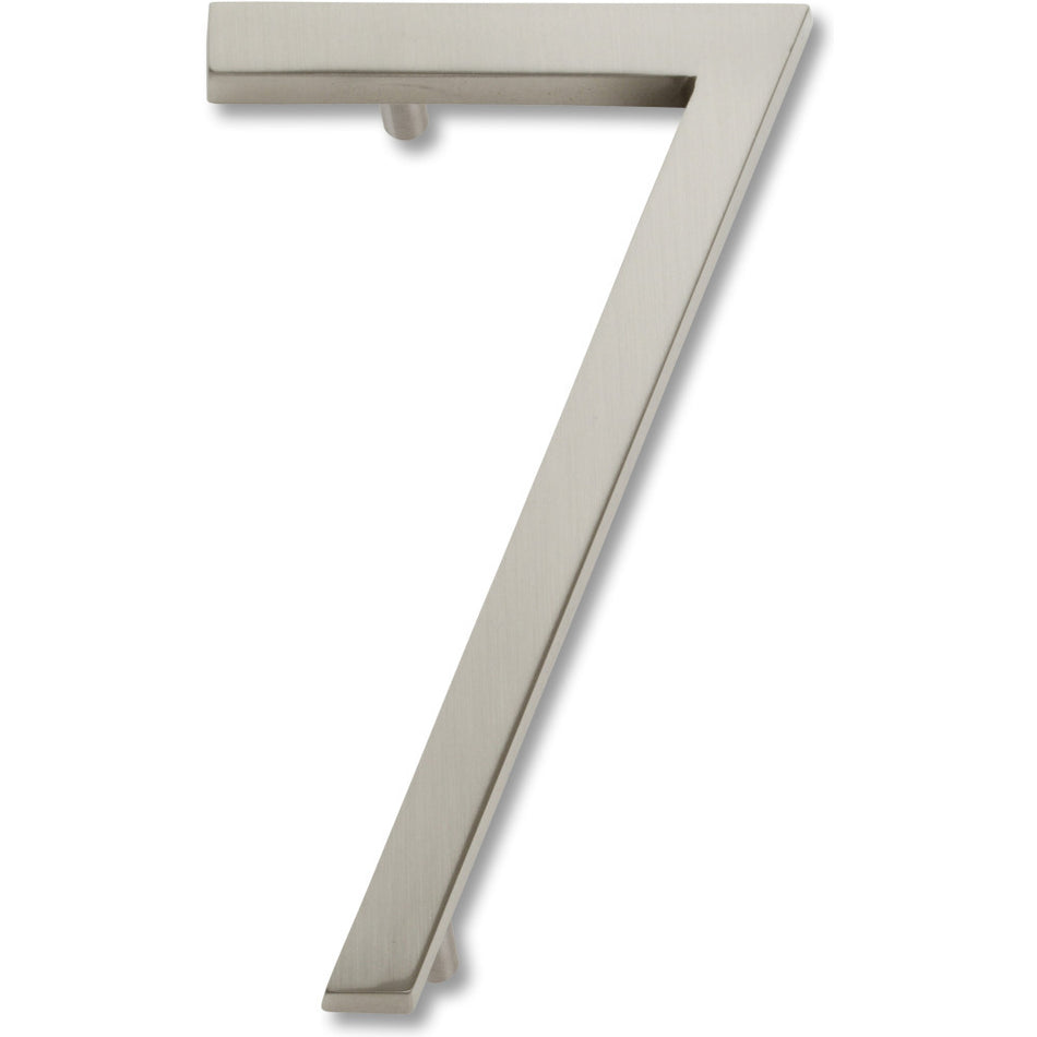 Atlas AVN7-BRN: 4-1/2" Modern Avalon House Number Seven - Brushed Nickel