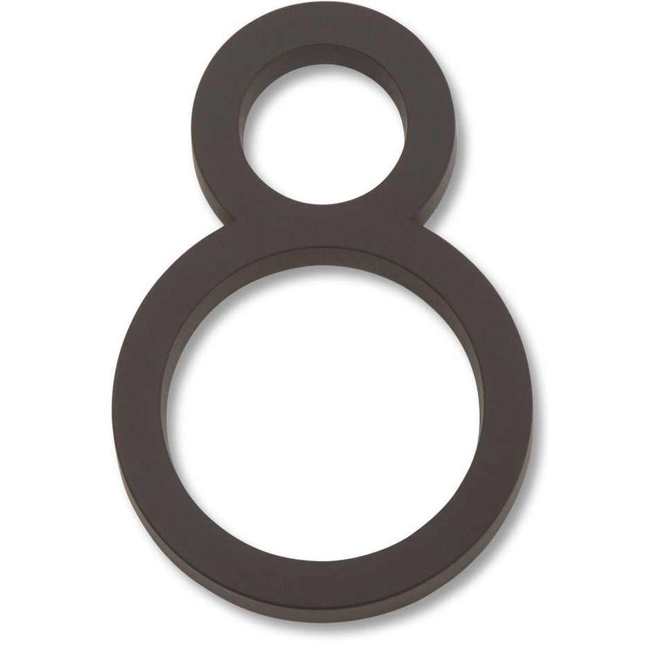 Atlas AVN8-O: 4-1/2" Modern Avalon House Number: 8 - Aged Bronze