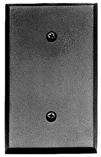 Acorn AWJBP: 4-1/2" Blank Switch Plate - Black Smooth Iron