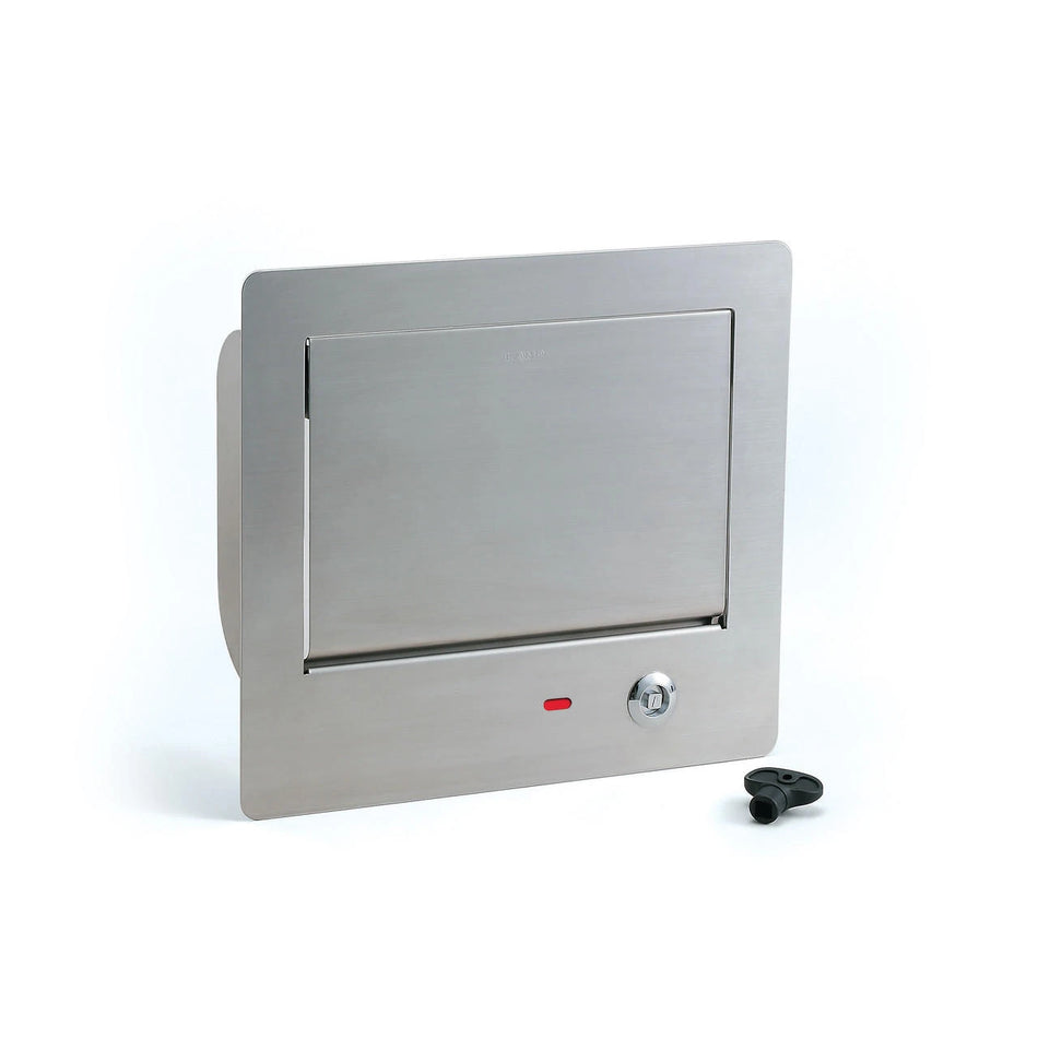 Sugatsune AZ-GD230L-HL: 234mm Multi-Purpose Lid Locking w/Damper - Satin Stainless Steel