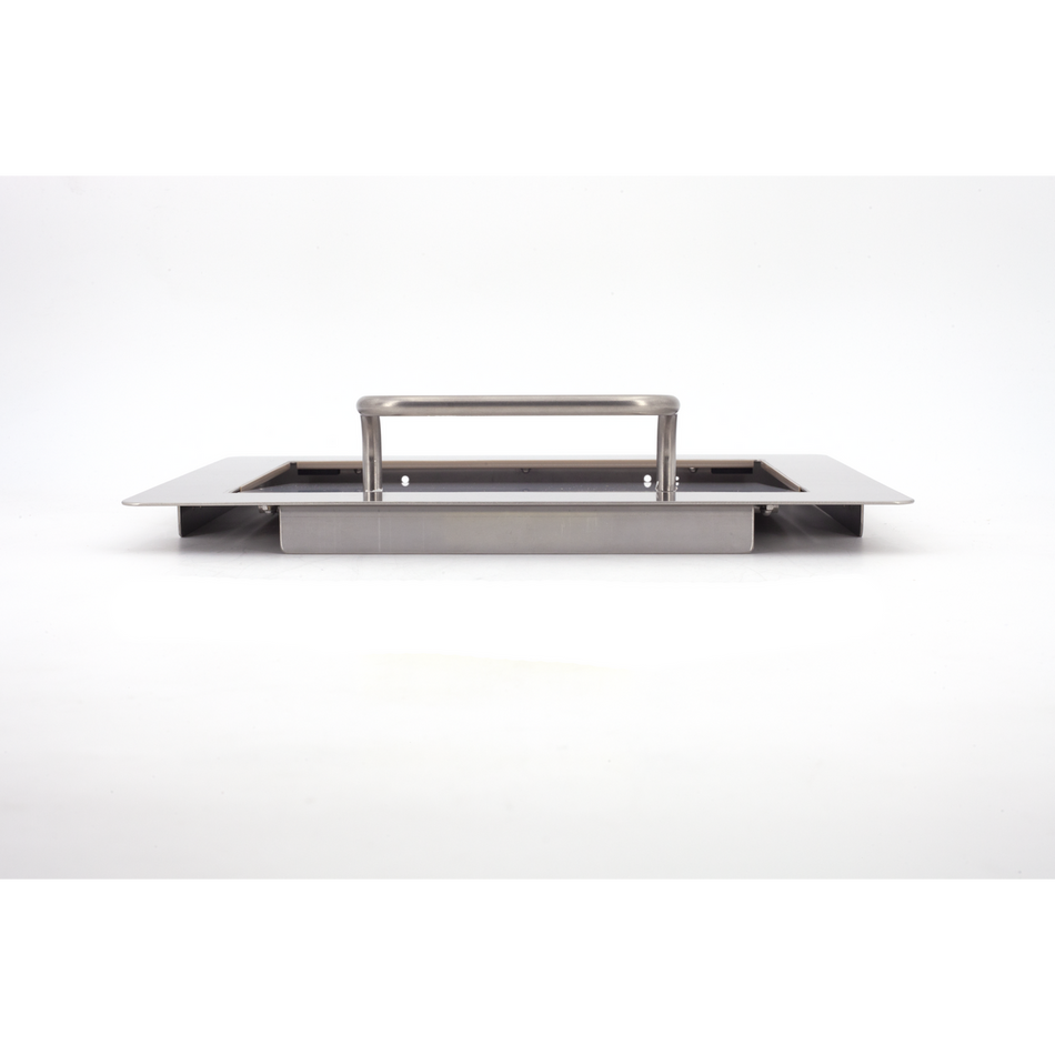 Sugatsune AZ-HD230-HL: 234mm Multi-Purpose Lid w/Handle - Satin Stainless Steel