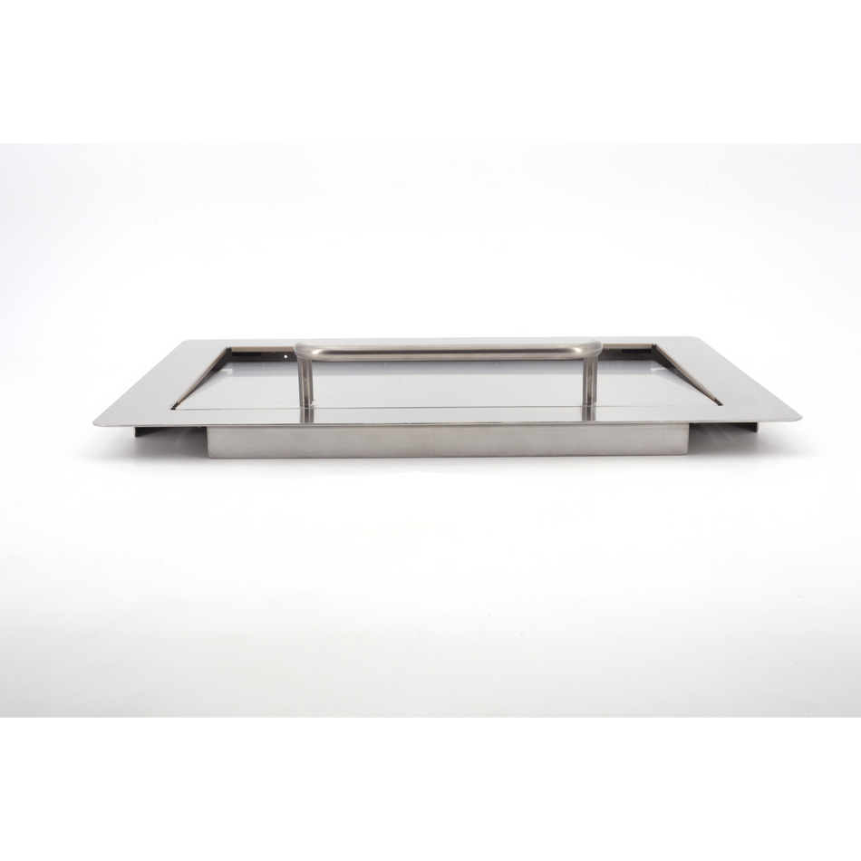Sugatsune AZ-HD310-HL: 310mm Multi-Purpose Lid w/Handle - Satin Stainless Steel