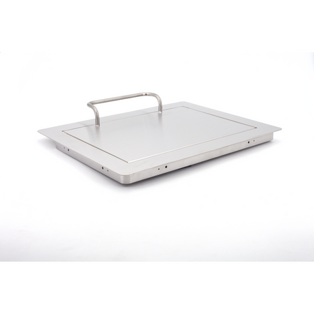 Sugatsune AZ-HD310/HL: 310mm Multi-Purpose Lid w/Handle - Satin Stainless Steel