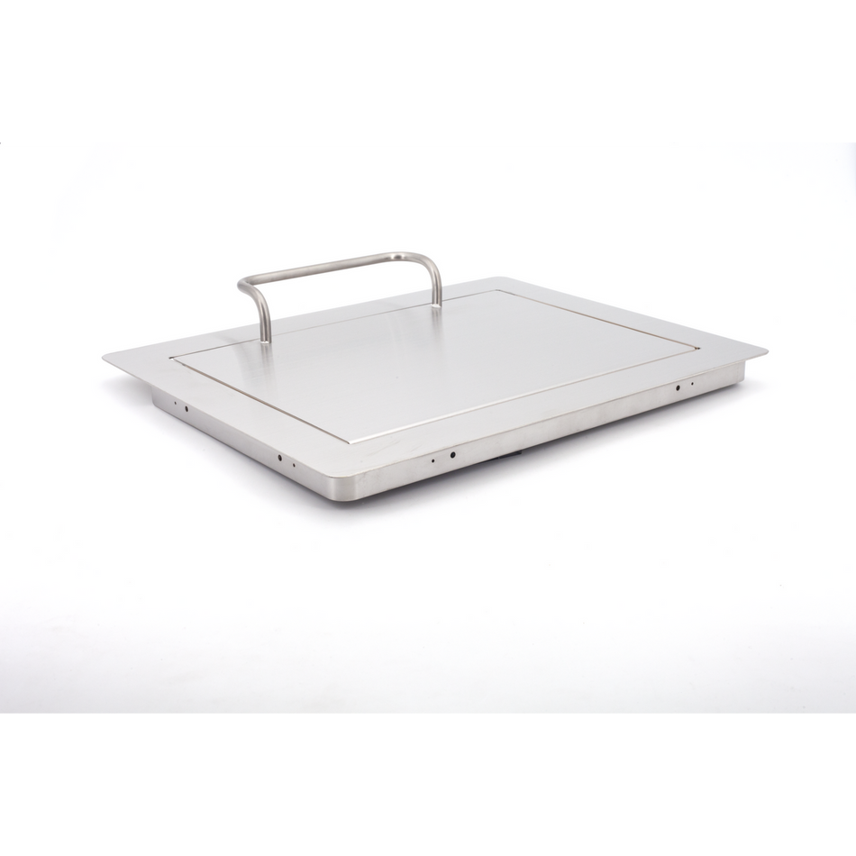 Sugatsune AZ-HD310/HL: 310mm Multi-Purpose Lid w/Handle - Satin Stainless Steel