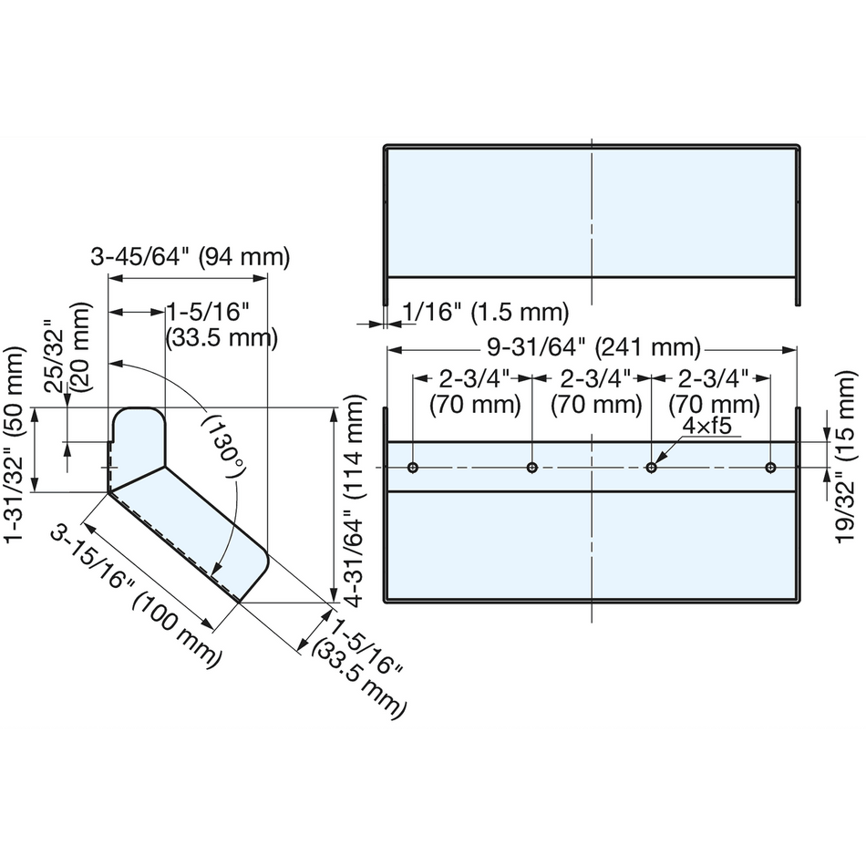 Sugatsune AZ-SLP230: Guide for AZ-GD230 Multi-Purpose Lid