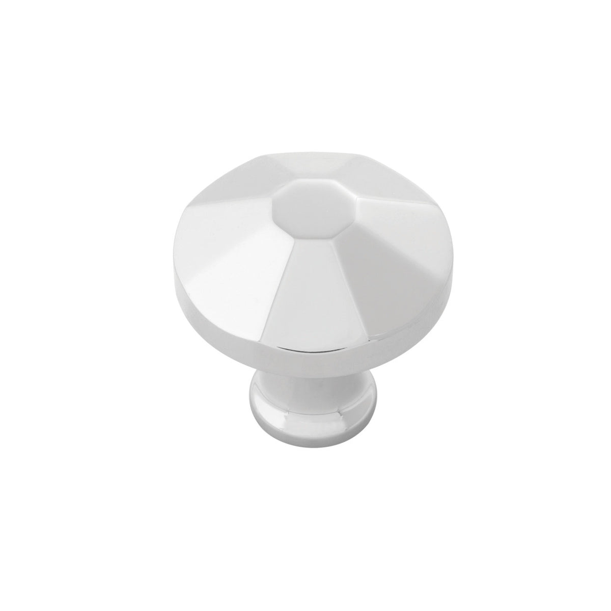 Belwith B053134-14: 1-3/8" Facette Cabinet Knob - Polished Nickel