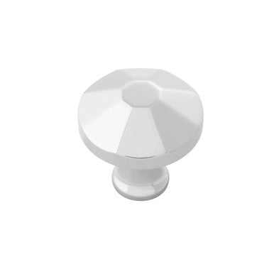 Belwith B053134-14: 1-3/8" Facette Cabinet Knob - Polished Nickel