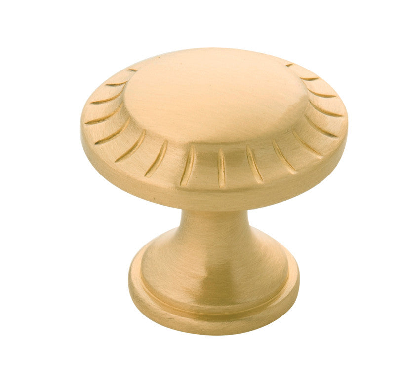 Belwith B056553-04: 1-3/16" Vintage 1900 Cabinet Knob - Satin Brass