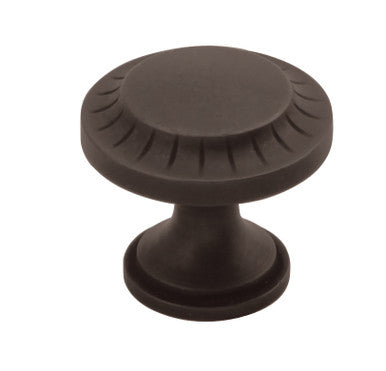 Belwith B056553-BI: 1-3/16" Vintage 1900 Cabinet Knob - Black Iron