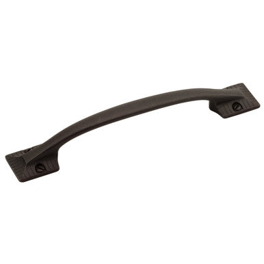 Belwith B056649-BI: 128mm cc Vintage 1900 Cabinet Pull - Black Iron