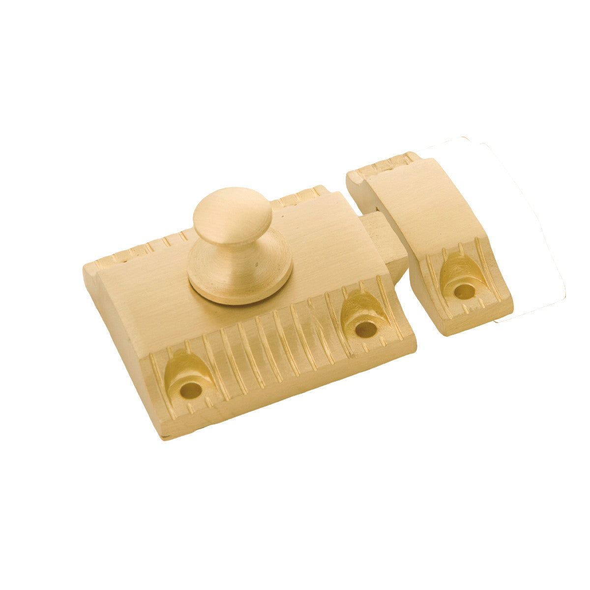 Belwith B056714-04: 2-7/16" Vintage 1900 Cabinet Latch - Satin Brass