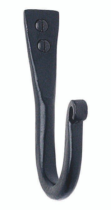 Smedbo B058: Beslagsboden 3-1/4" Rustic Single Wall Hook - Wrought Iron