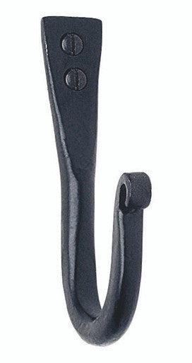 Smedbo B058: Beslagsboden 3-1/4" Rustic Single Wall Hook - Wrought Iron
