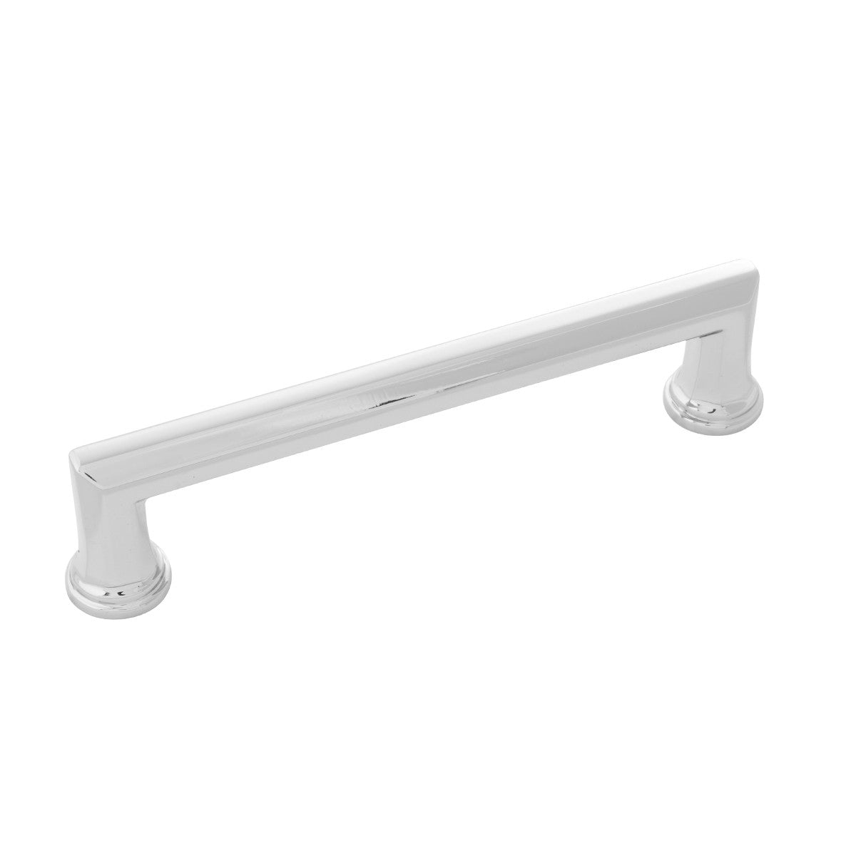 Belwith B072425-14: 128mm cc Facette Cabinet Pull - Polished Nickel