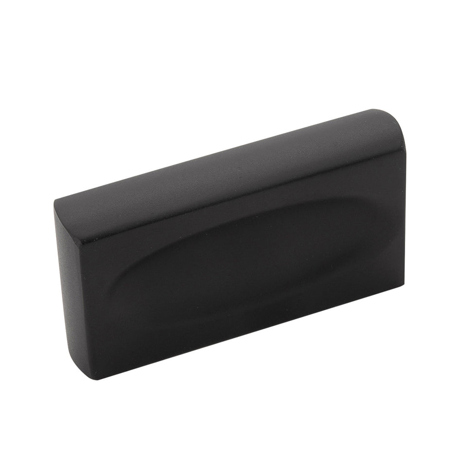 Belwith B075529-MB: 1" cc Ingot Cabinet Pull - Matte Black