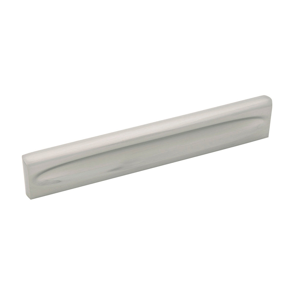 Belwith B075530-SN: 128mm cc Ingot Cabinet Pull - Satin Nickel