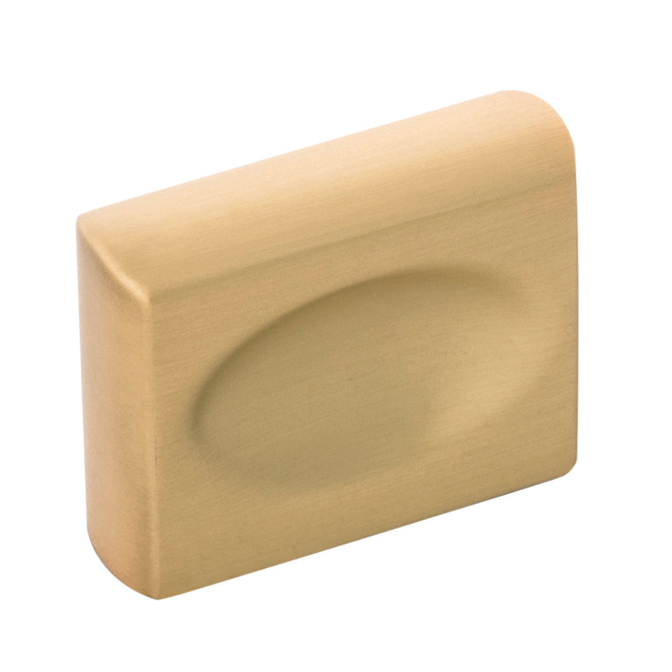 Belwith B075644-BGB: 1-3/8" Ingot Cabinet Knob - Brushed Golden Brass