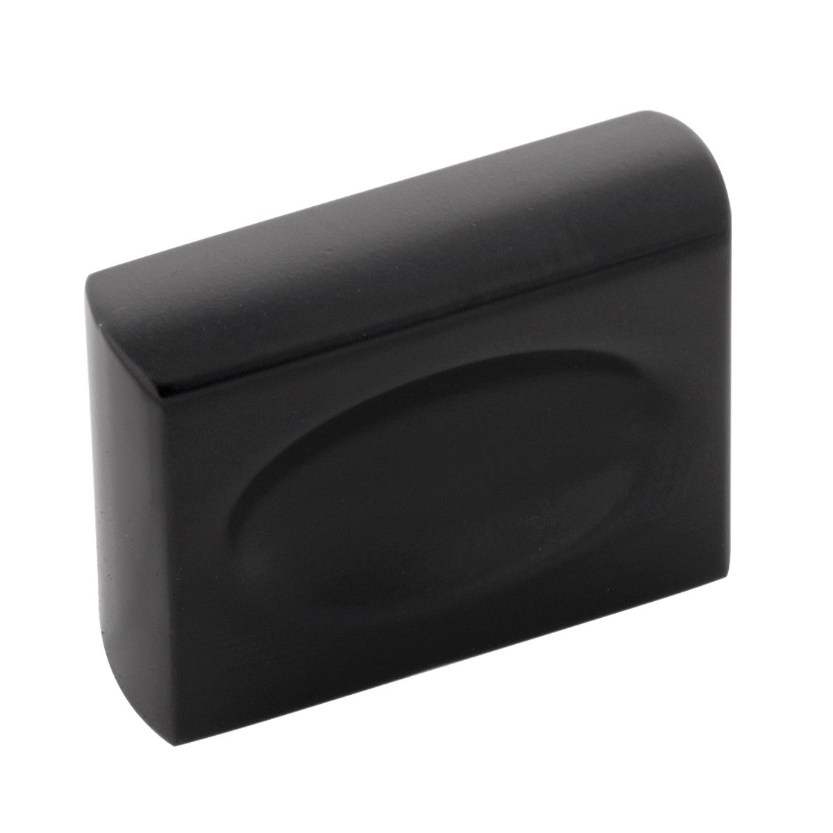 Belwith B075644-MB: 1-3/8" Ingot Cabinet Knob - Matte Black