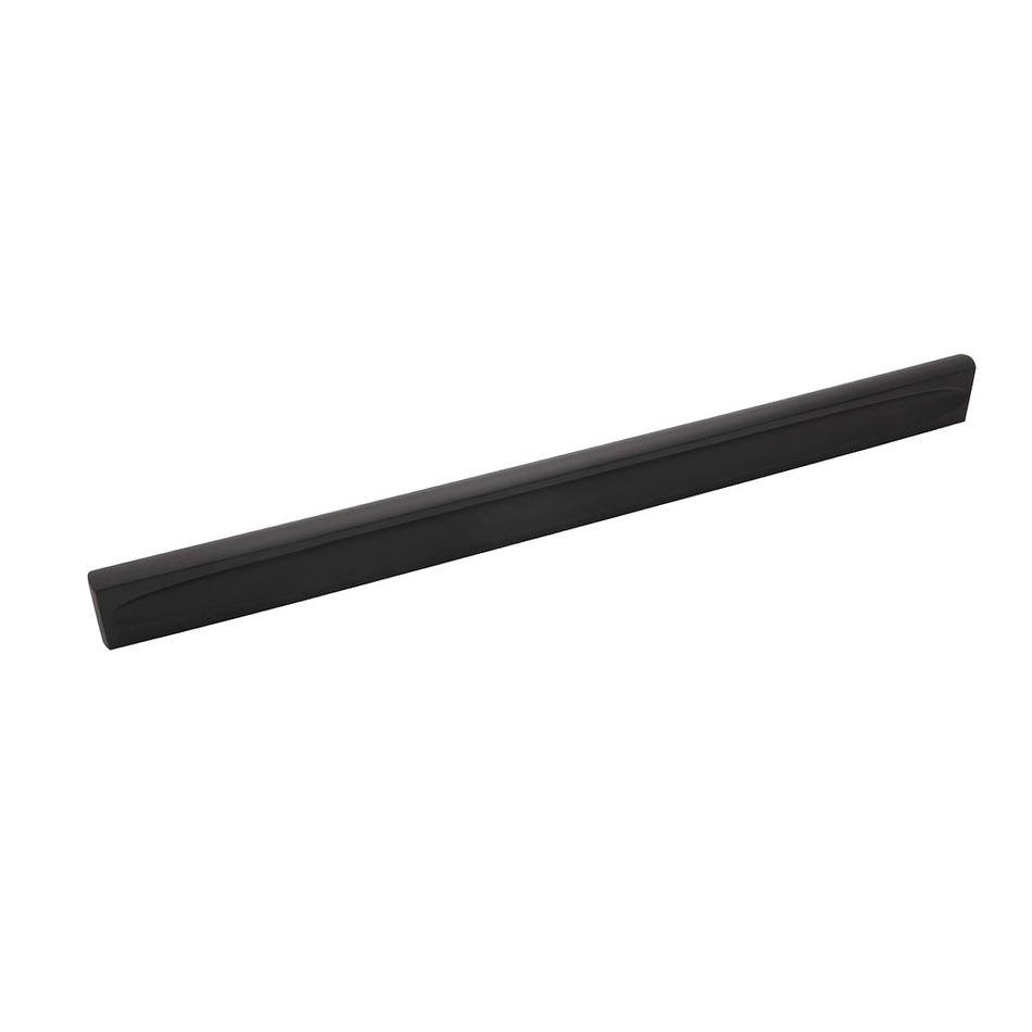 Belwith B075645-MB: 12" cc Ingot Cabinet Pull - Matte Black