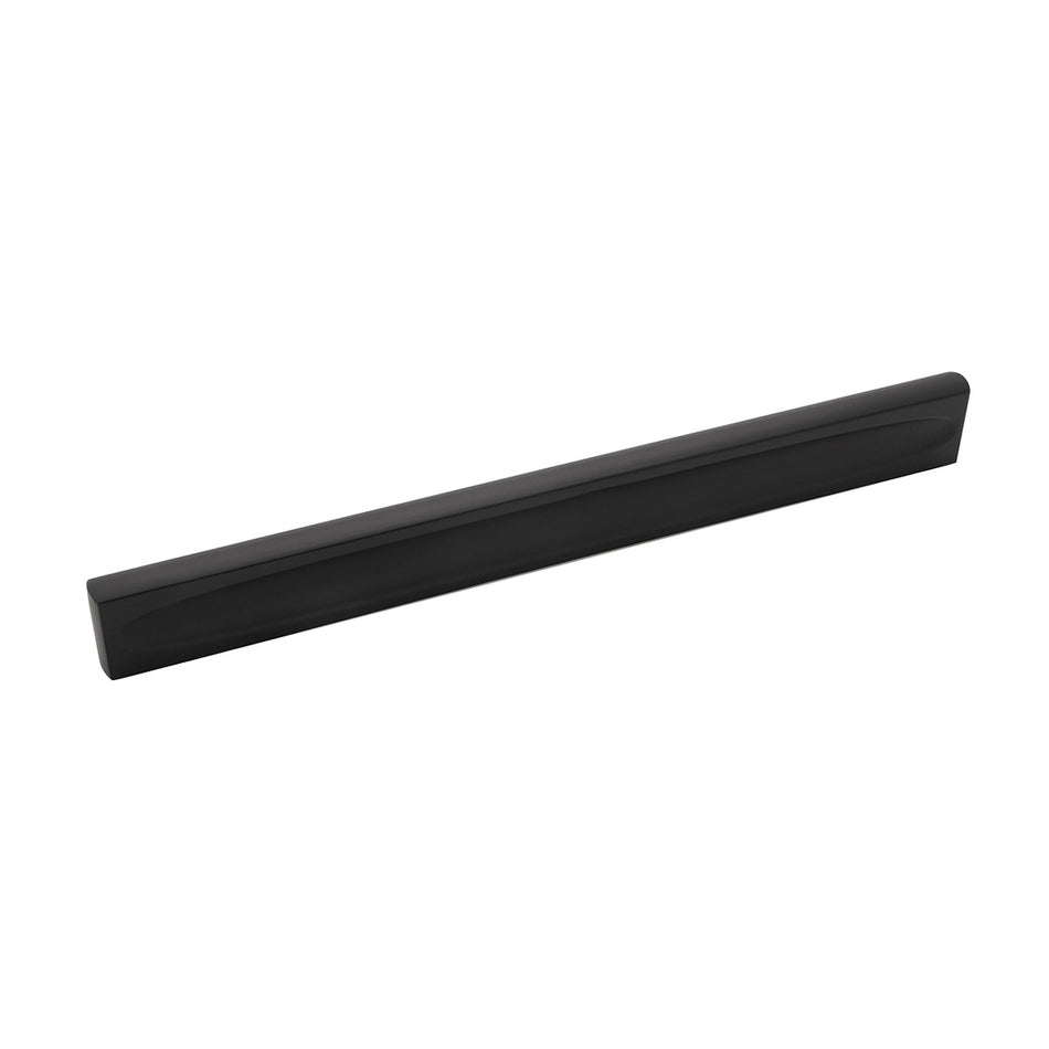 Belwith B076008-MB: 224mm cc Ingot Cabinet Pull - Matte Black