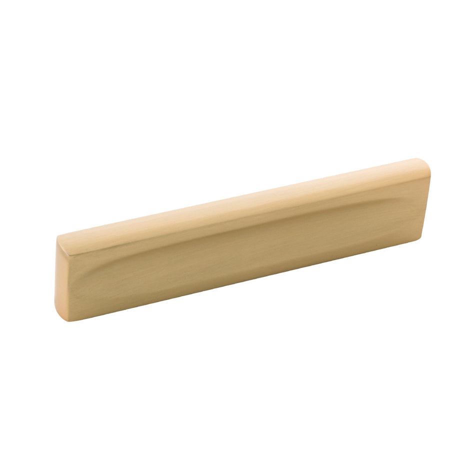 Belwith B076042-BGB:96mm cc Ingot Cabinet Pull - Brushed Golden Brass