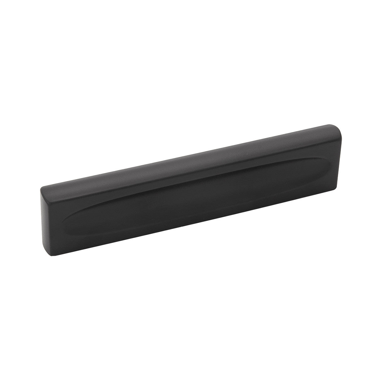 Belwith B076042-MB: 96mm cc Ingot Cabinet Pull - Matte Black