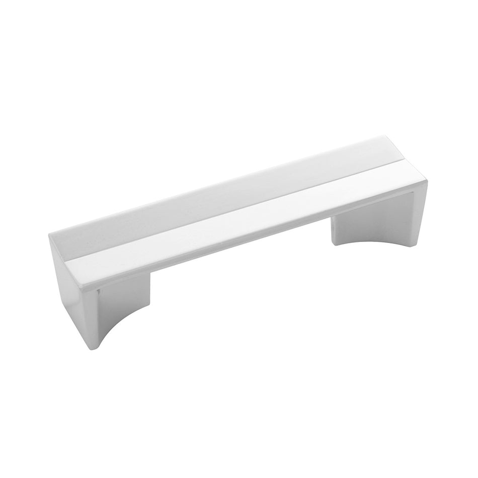 Belwith B076089-14: 96mm cc Avenue Cabinet Pull - Polished Nickel