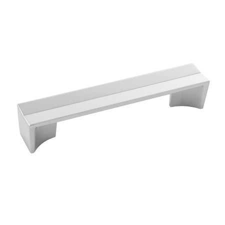 Belwith B076090-14: 128mm cc Avenue Cabinet Pull - Polished Nickel
