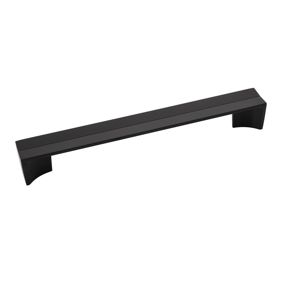 Belwith B076092-MB: 192mm cc Avenue Cabinet Pull - Matte Black