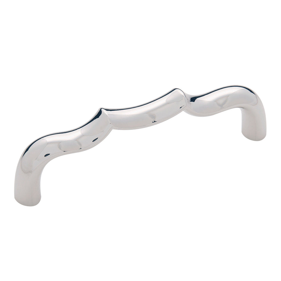 Belwith B076140-14: 96mm cc Trellis Cabinet Pull - Polished Nickel