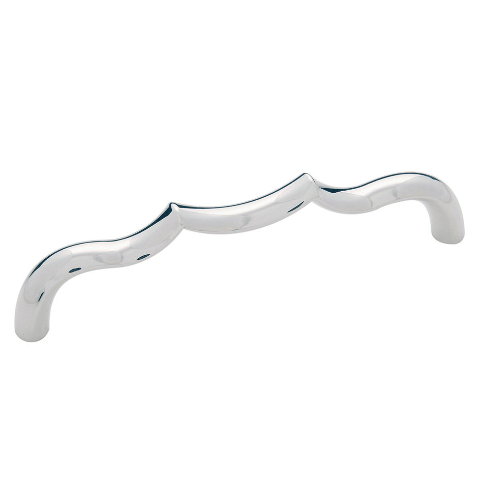 Belwith B076141-14: 128mm cc Trellis Cabinet Pull - Polished Nickel