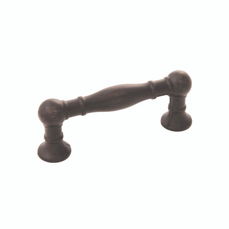 Belwith B076289-VB: 3" cc Fuller Cabinet Pull - Vintage Bronze