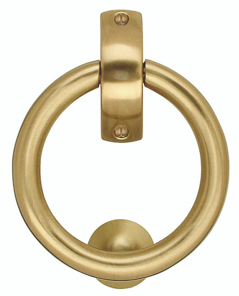 Smedbo B098M: Beslagsboden Ring Door Knocker - Brushed Brass