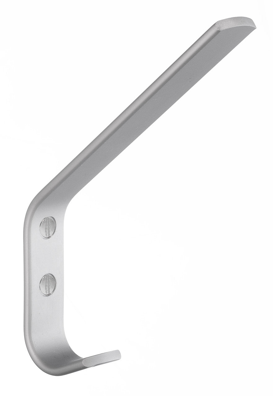 Smedbo B1044: Beslagsboden Coat and Hat Wall Hook - Brushed Aluminum