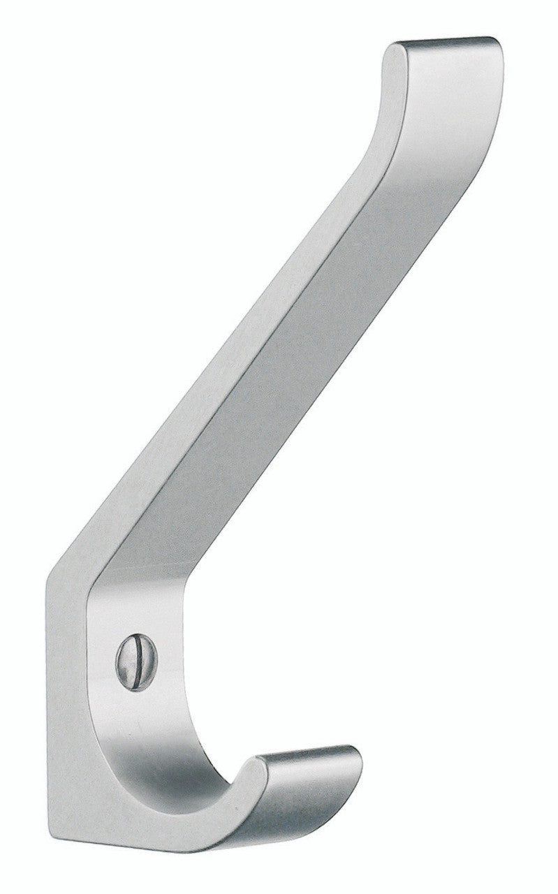 Smedbo B1045: Beslagsboden 4" Single Hat and Coat Hook - Satin Aluminum