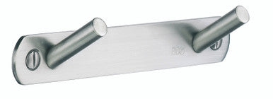 Smedbo B1062: Beslagsboden 2 Hook Coat Rack - Brushed Stainless Steel