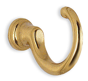 Smedbo B232: 1-3/8" Beslagsboden Hook - Polished Brass