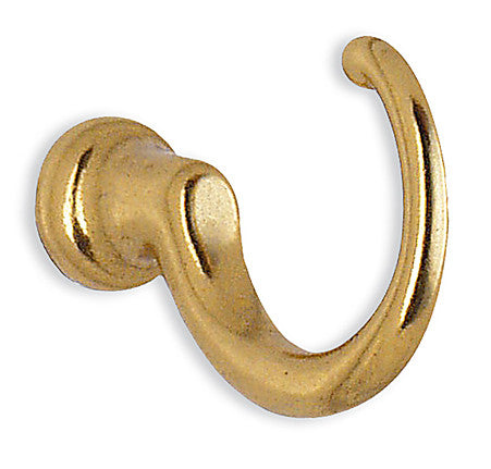 Smedbo B233: 1-5/8" Beslagsboden Hook - Polished Brass