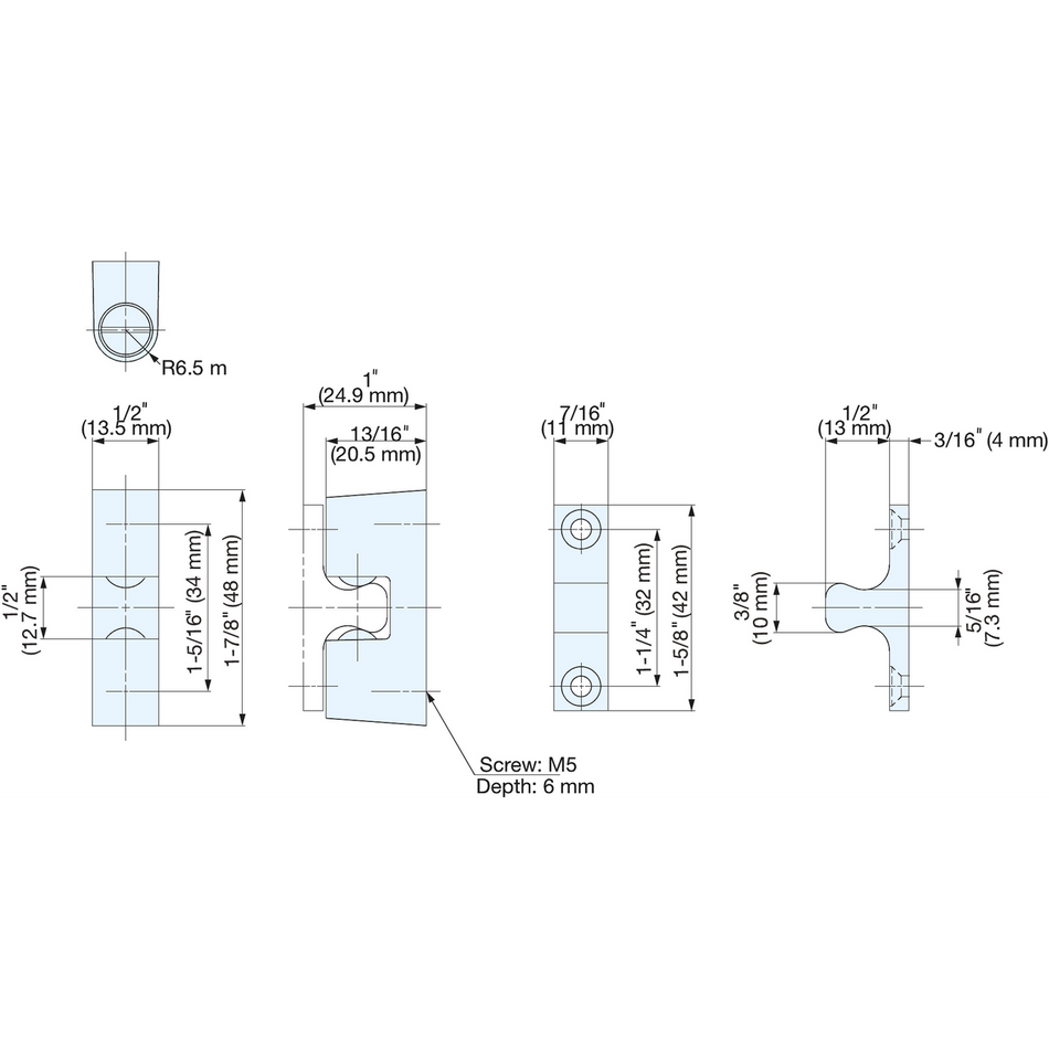 Sugatsune BCU-70: 48mm Tension Catch - Polished Chrome