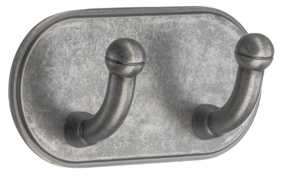 Smedbo BG1121: Beslagsboden Double Wall Hook - Pewter
