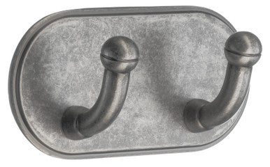Smedbo BG1121: Beslagsboden Double Wall Hook - Pewter