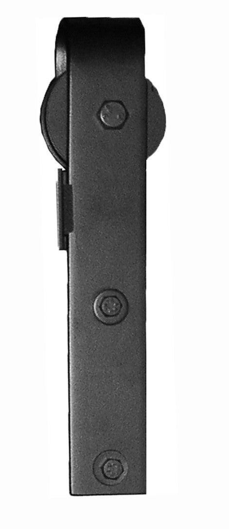 Acorn BH1BI: Square End Rolling Barn Door Hardware Kit - Smooth Black Iron