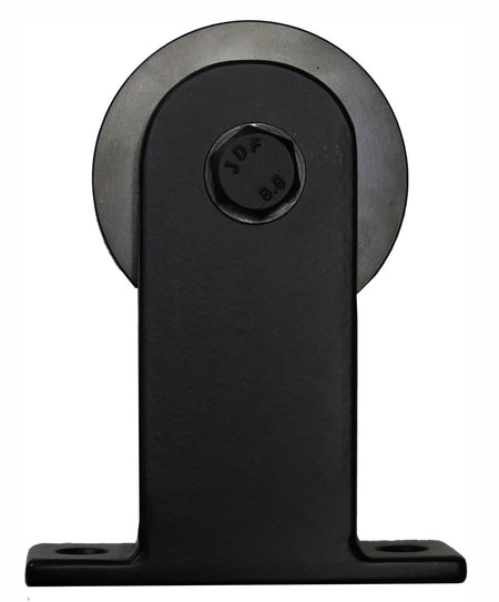 Acorn BH2BI-6: Top Mount Rolling Barn Door Hardware Kit With 6' Track - Smooth Iron