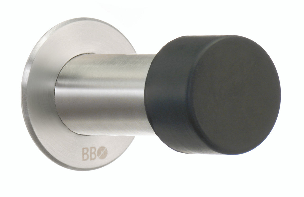 Smedbo BK148M: 3" Beslagsboden Wall Mount Door Stop - Brushed Stainless Steel