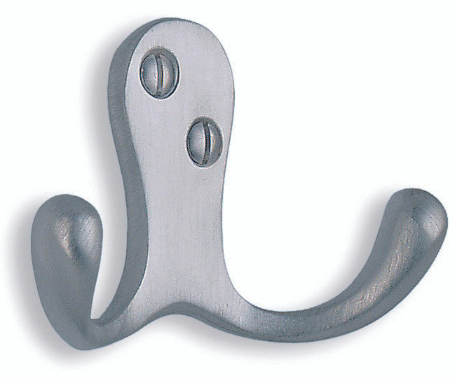 Smedbo BK246M: 1-3/4" Beslagsboden Double Wall Hook - Brushed Chrome