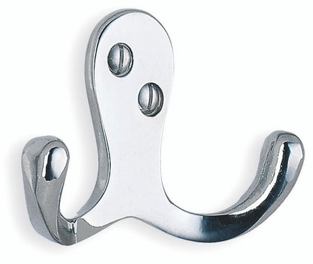 Smedbo BK246: 1-3/4" Beslagsboden Double Wall Hook - Polished Chrome
