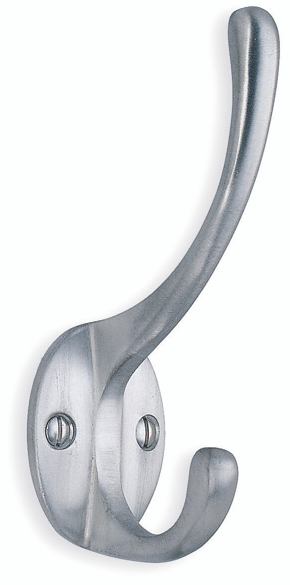 Smedbo BK247M: 4-3/8" Beslagsboden Coat & Hat Wall Hook - Brushed Chrome