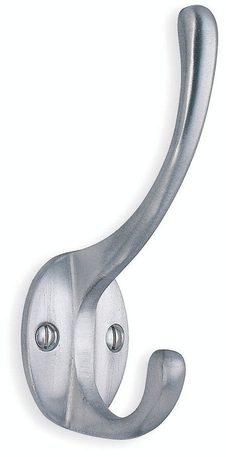Smedbo BK247M: 4-3/8" Beslagsboden Coat & Hat Wall Hook - Brushed Chrome